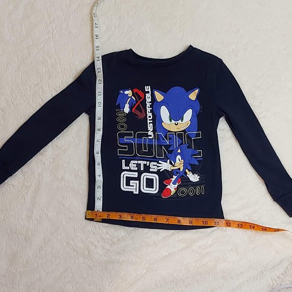 Sonic the Hedgehog Kids Navy Long Sleeved Graphic Tee - Picture 5 of 8